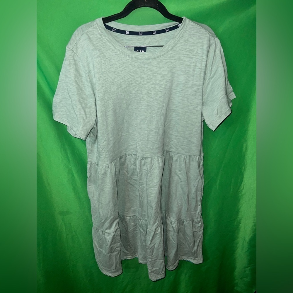 Gap Green Ruffle Mini Dress size Large